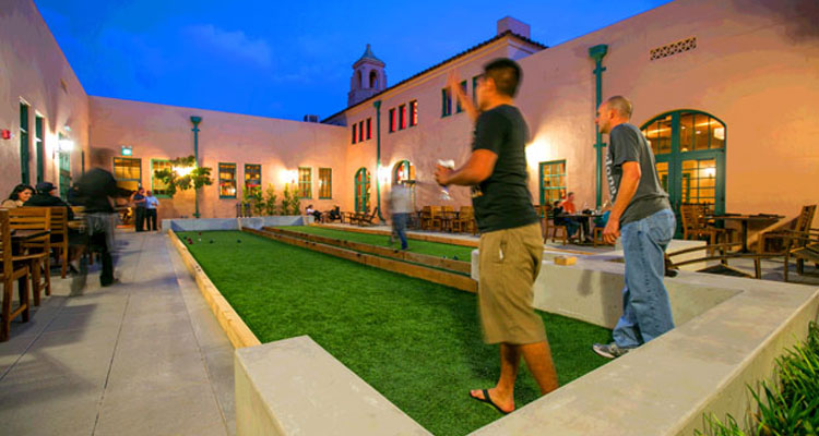 Stone Brewing World Bistro and Gardens in Liberty Station Bocce Ball